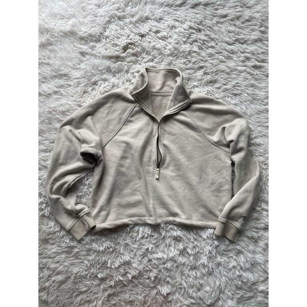 Vuori Sedona Half Zip Mock Neck Cropped Pullover Sweatshirt